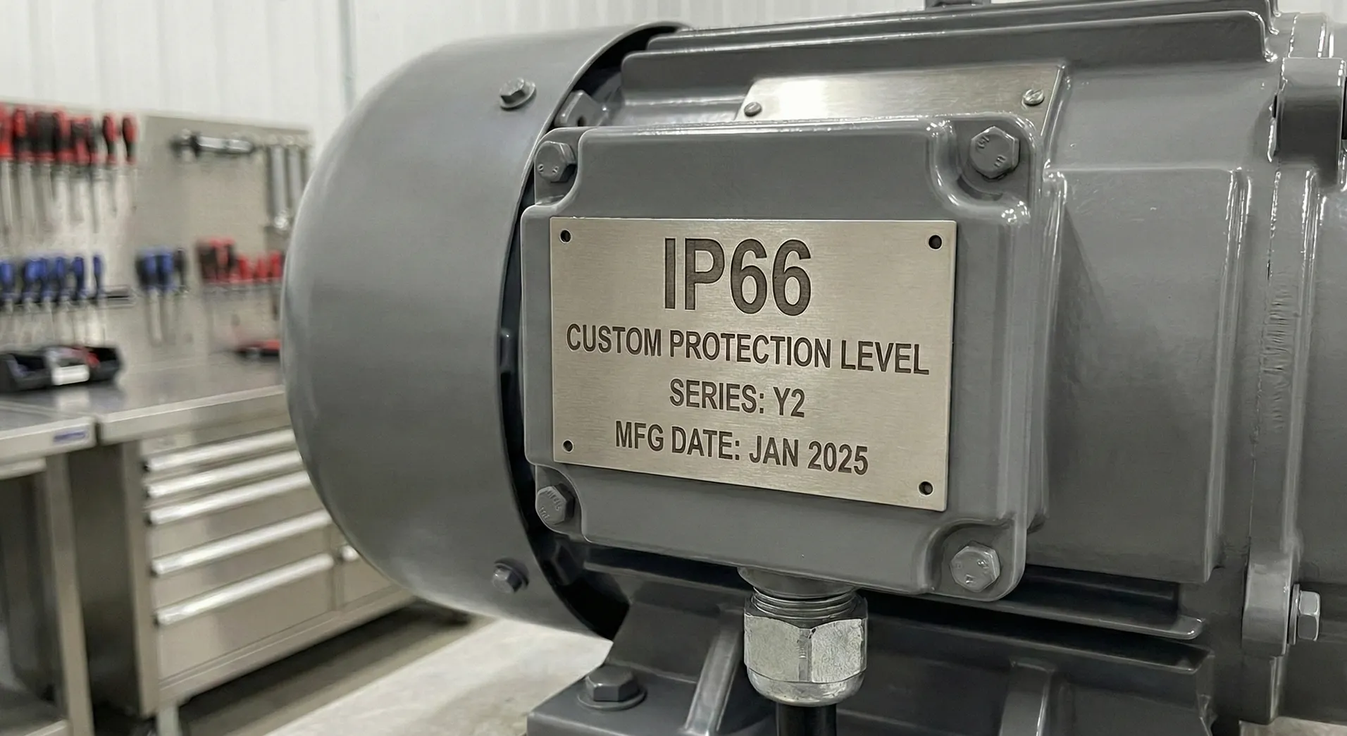 Three-phase induction motor for water treatment
