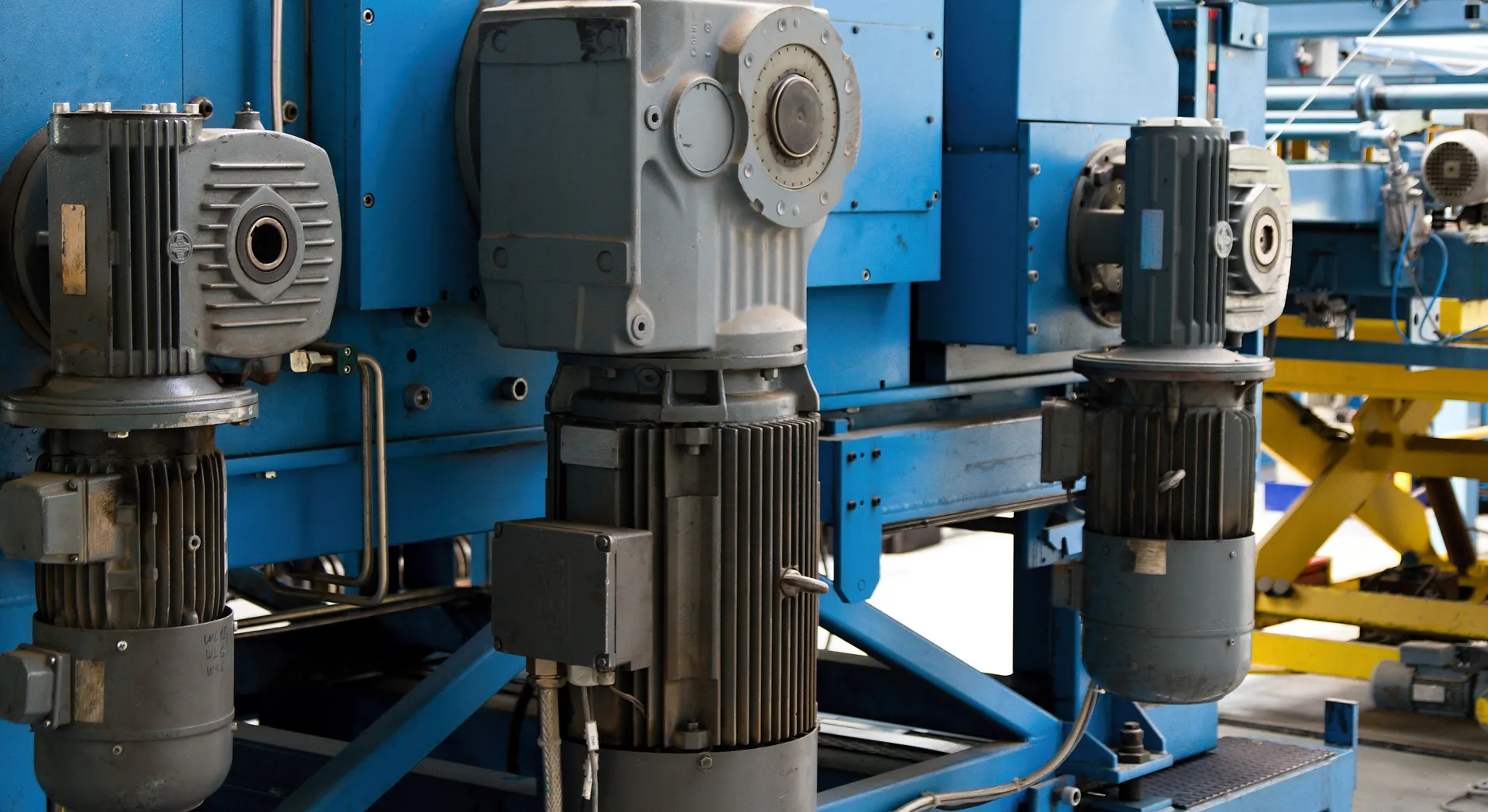 Three-phase induction motor in a factory